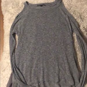 Grey cold shoulder sweater